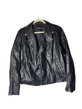 Express Women’s Moto Faux Leather Moto Jacket Size L